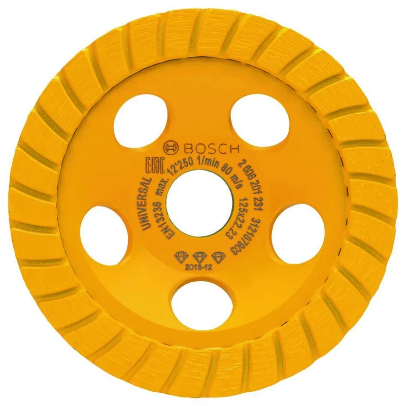Bosch Bleu Accessoires 2608201231 Meule boisseau diamantée idéale pour Universal Turbo 125 x 22,23 x 5 mm