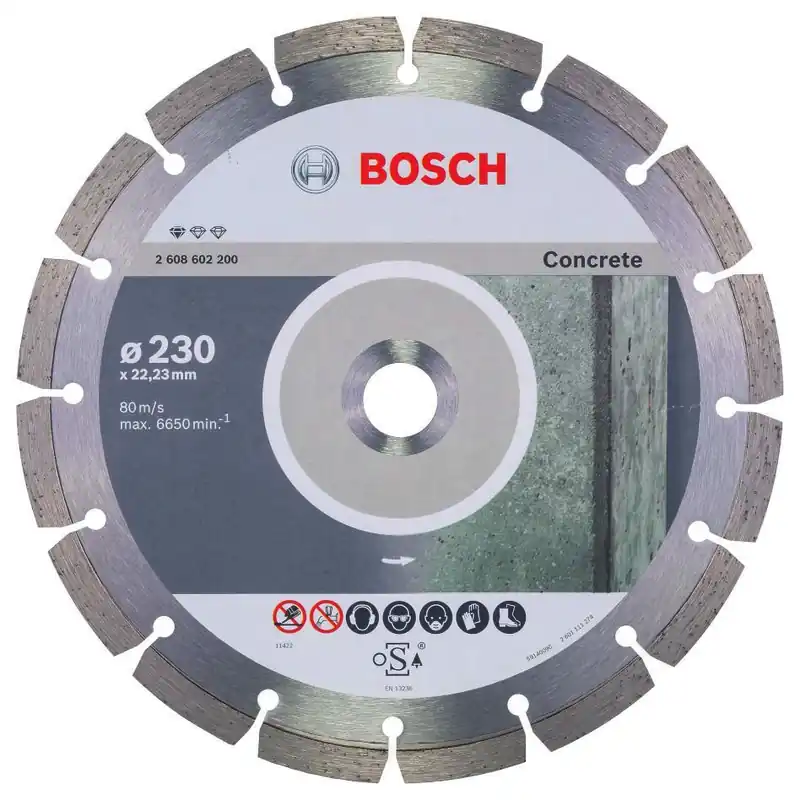 Bosch Bleu Accessoires 2608602200 Disque diamanté standard pour béton 230 x 22,23 x 2,3 x 10 mm