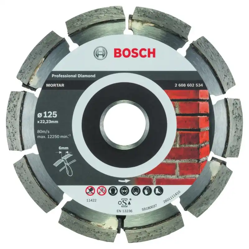 Bosch Bleu Accessoires 2608602534 Expert en mortaise pour mortier 125 x 6 x 7 x 22,23 mm