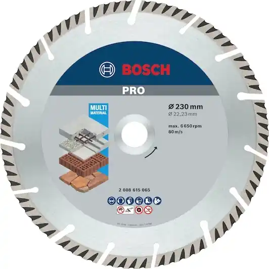 Bosch Bleu Accessoires 2608615066 Disque de coupe diamanté Standard pour Universal 230x22,23 (10 pièces) 230x22,23x2.6x10mm
