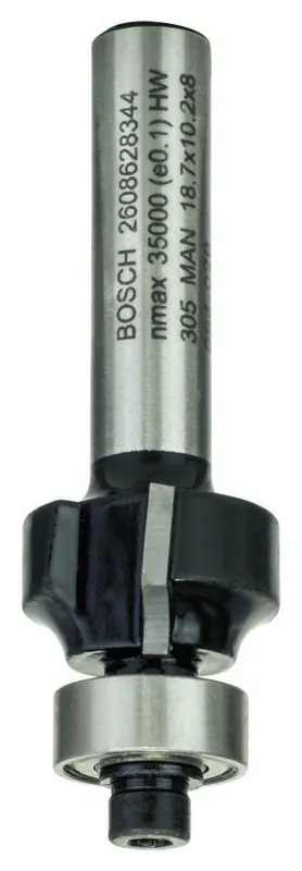 Bosch Bleu Accessoires 2608628344 Fraise à profil arrondi, 8 mm, R1 3 mm, L 10,2 mm, G 53 mm 8 mm, R1 3 mm, L 10,2 mm, G 53 mm