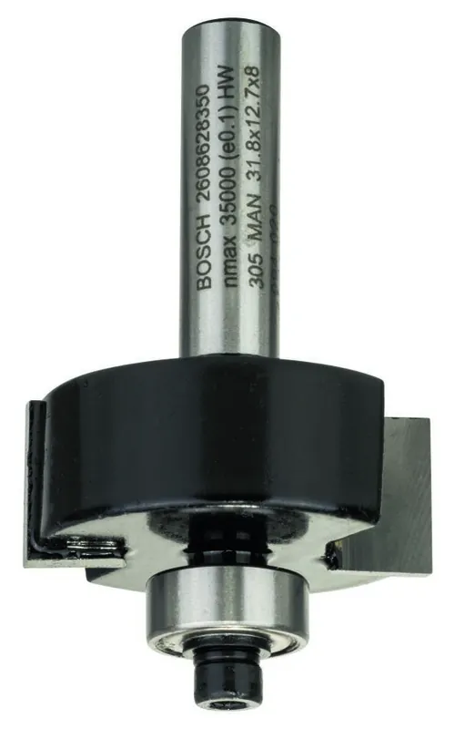 Bosch Bleu Accessoires 2608628350 Fraise à feuillurer, 8 mm, L 9,5 mm, P 31,8 mm, L 12,5 mm, G 54 mm 8 mm, L 9,5 mm, P 31,8 mm, L 12,5 mm, G 54 mm