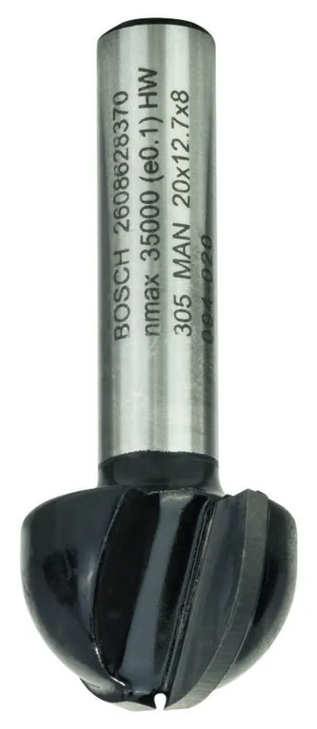 Bosch Bleu Accessoires 2608628370 Rainures dedemi-douces, 8 mm, R1 10 mm, D 20 mm, L 12,4 mm, G 46 mm 8 mm, R1 10 mm, D 20 mm, L 12,4 mm, G 46 mm