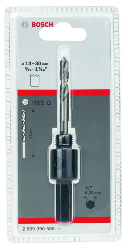 Bosch Bleu Accessoires 2609390586 Adaptateur hexagonal 1/2" - 20 UNF, 14-30 mm