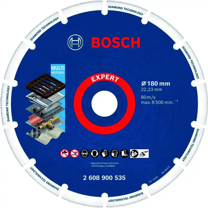 Bosch Bleu Accessoires 2608900535 Expert Diamond Metal Wheel Disque à tronçonner 180 x 22,23 mm