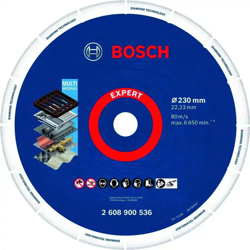 Bosch Bleu Accessoires 2608900536 Expert Diamond Metal Wheel grande meule de tronçonnage 230 x 22,23 mm