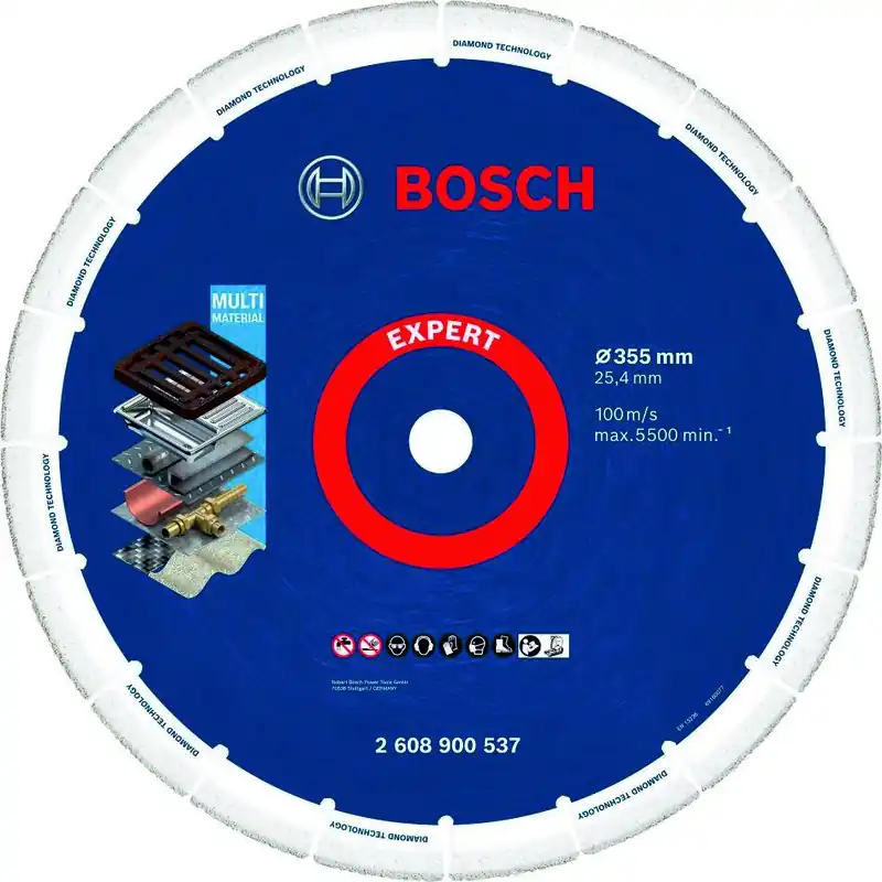 Bosch Bleu Accessoires 2608900537 Expert Diamond Metal Wheel grand disque à tronçonner 355 x 25,4 mm