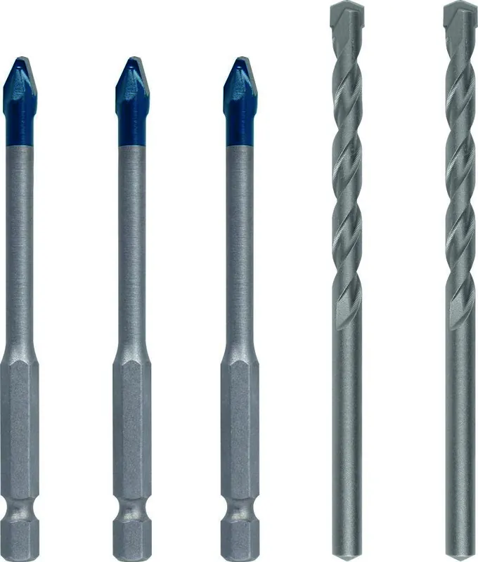 Bosch Bleu Accessoires 2608900596 Expert HardCeramic HEX-9 set de forage mixte 6 mm 5-pièces