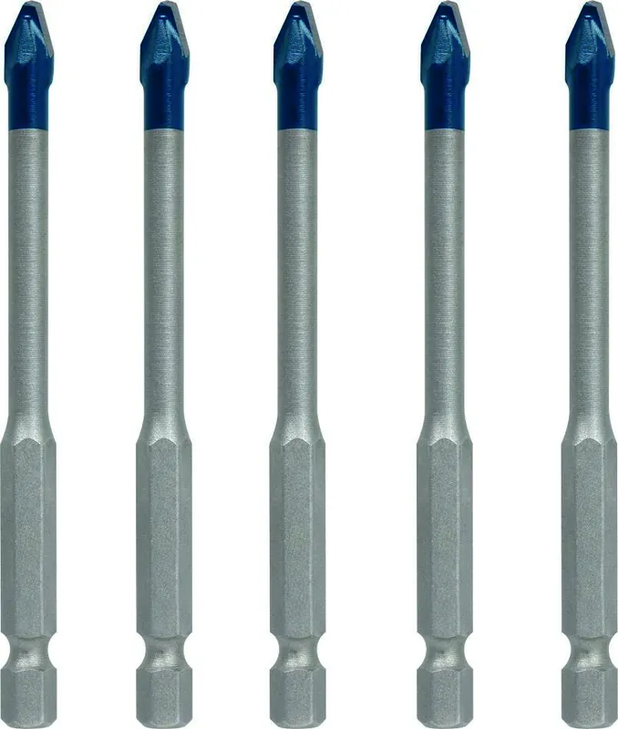Bosch Bleu Accessoires 2608900599 Expert HardCeramic HEX-9 set de perçage pour tuiles 6 mm 5 pièces