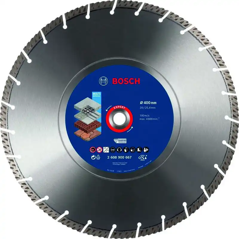 Bosch Bleu Accessoires 2608900667 Disque diamanté Expert MultiMaterial 400 x 20/25,40 x 3,3 x 12 mm