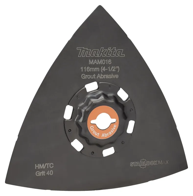 Makita Accessoires B-66569 MAM016 Tampon de ponçage HM 116mm Lame de multitool K40 starlock Max