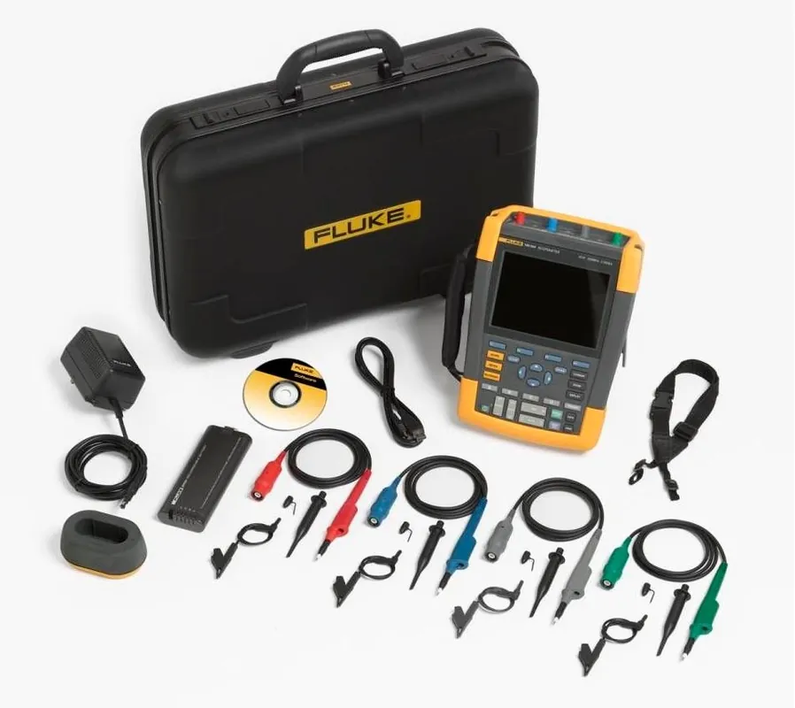 Fluke 3894617 190-104/EU/S Color-ScopeMeter 4 canaux 100 Mhz, kit SCC inclus