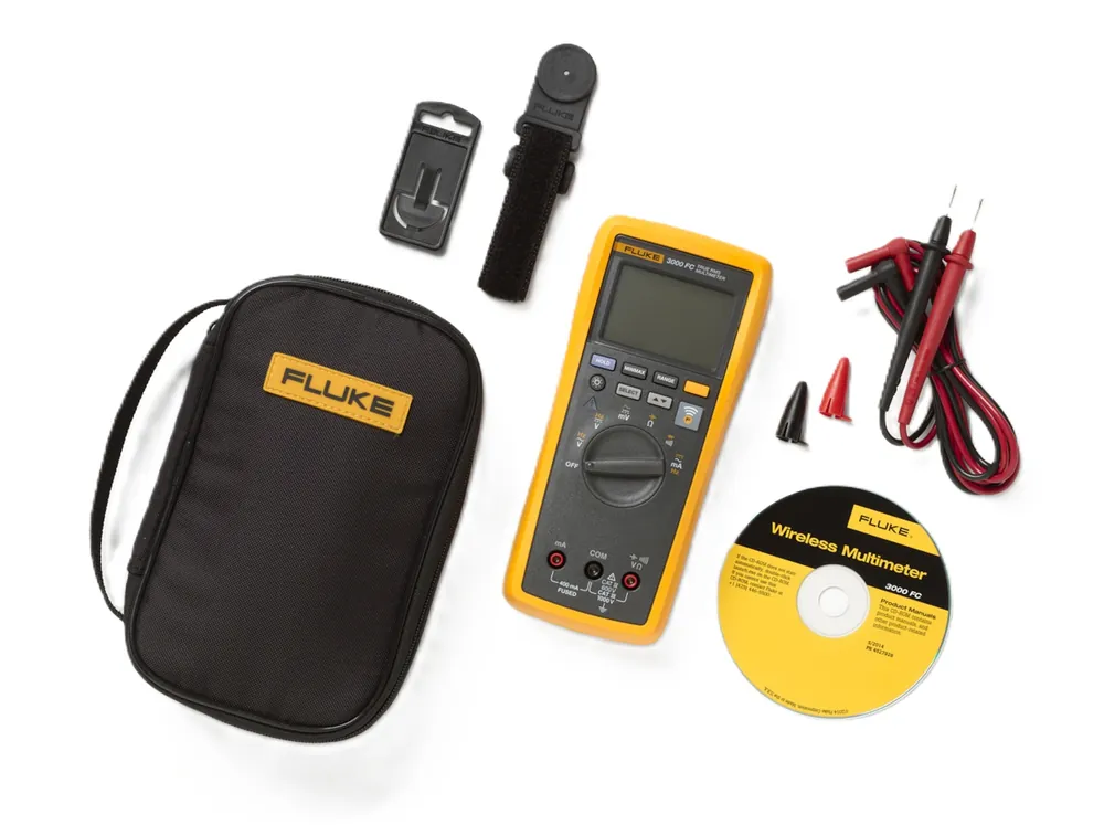Fluke 4699340 Multimètre 3000 FC et kit de suspension de compteur Toolpak