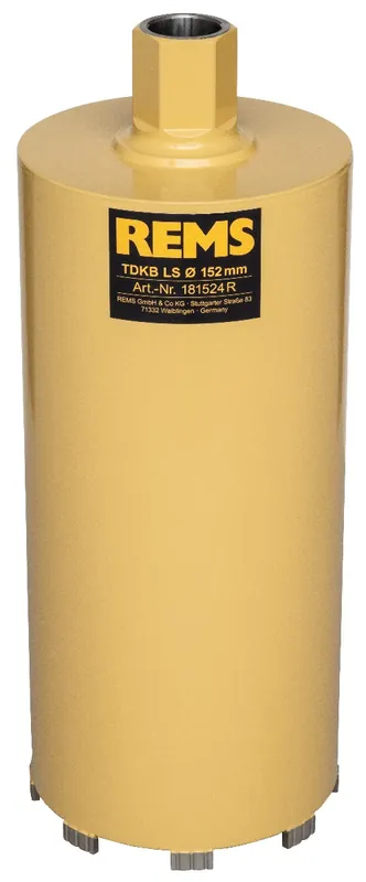 Rems 181524 R TDKB LS 152 × 320 × UNC 1¼ Couronne diamantée soudée au laser à sec pour l‘ingénierie des micro-impulsions