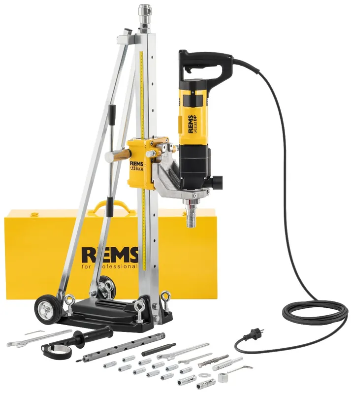 Rems 180035 R220 Picus DP Set Perceuse au diamant Titan avec technique de micro-impulsion + support de forage Titan