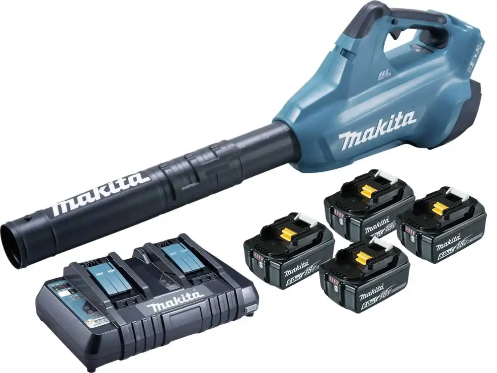 Makita DUB362PG4J 2 x Souffleur de feuilles 18 volts 6.0Ah Li-Ion + incl 4 x Batterie + Chargeur