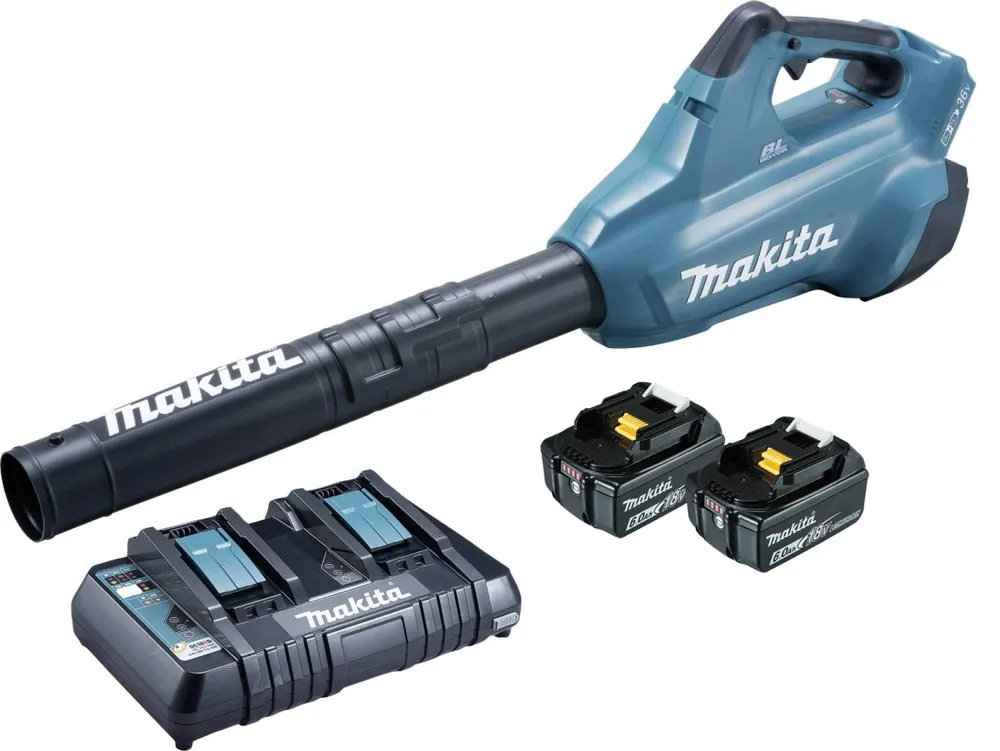 Makita DUB362PG2J 2 x Souffleur de feuilles 18 volts 6.0Ah Li-Ion incl 2 x Batterie Duo Chargeur