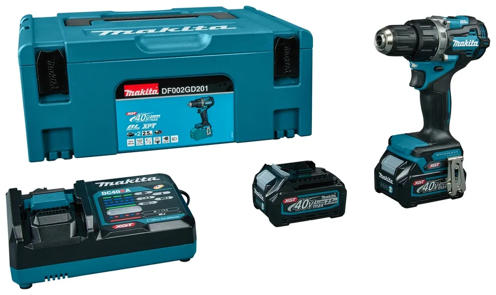 Makita DF002GD201 Perceuse sans fil 40V max 2.5Ah Li-Ion
