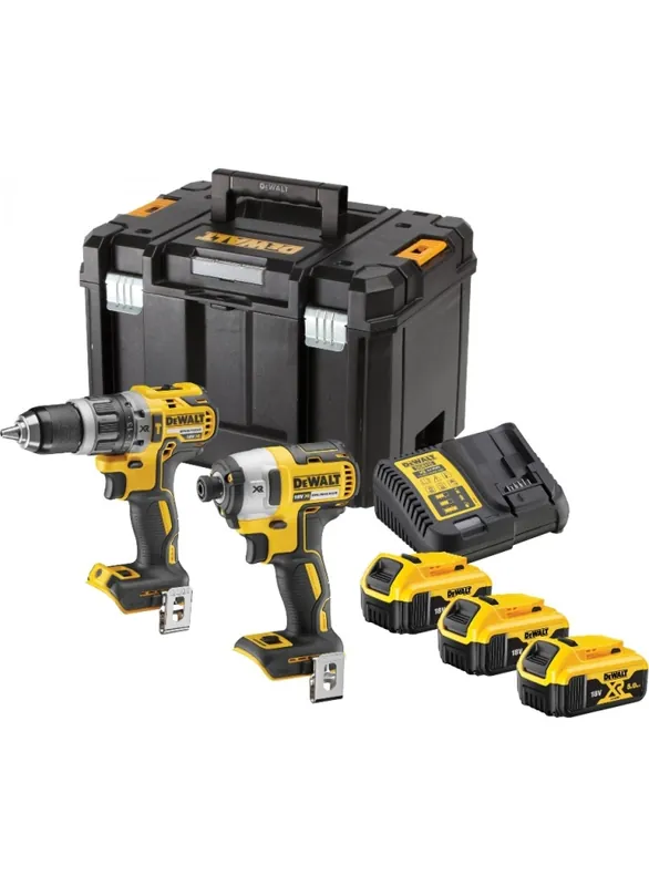 DeWalt DCK266P3T-QW Comboset 18V 3 x 5.0Ah Li-Ion - DCD796 Perceuse à percussion sans fil + DCF887 Visseuse à percussion